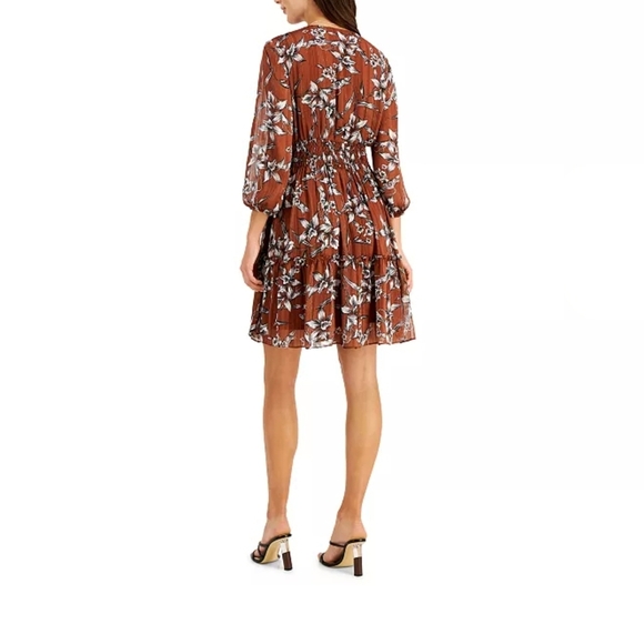 Taylor Floral-Print Fit & Flare Dress - Picture 3 of 10